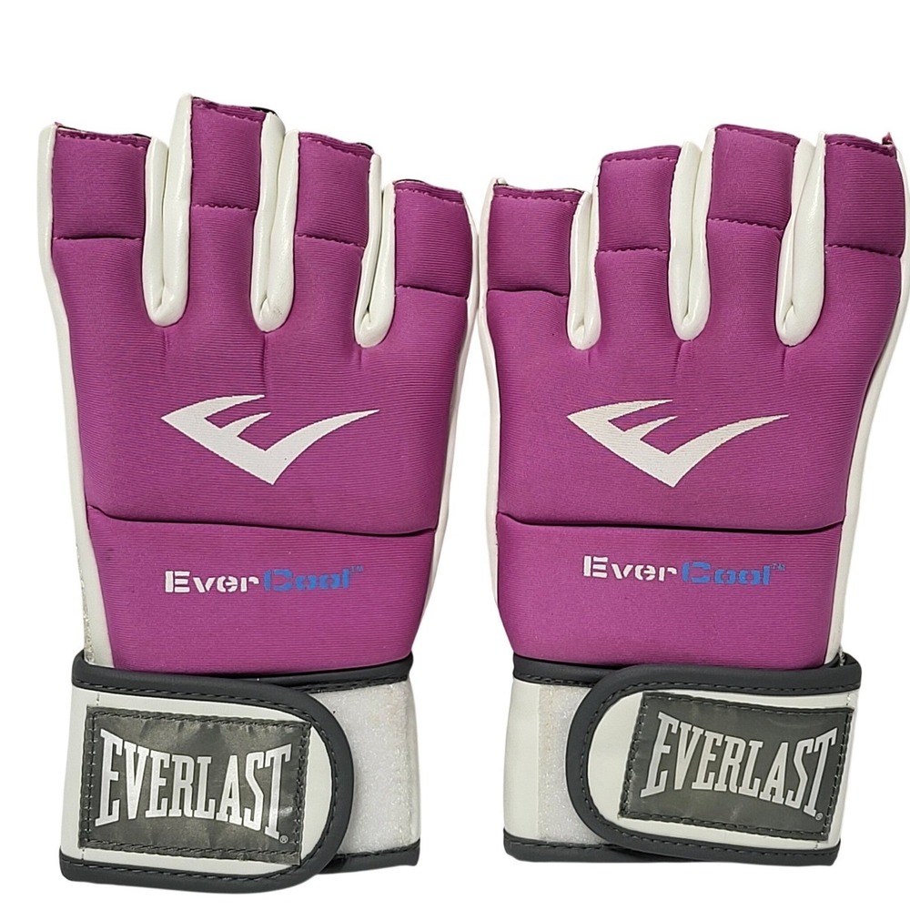 Everlast EverCool Pink Grappling MMA Gloves Fingerless Training Kickboxing M/L